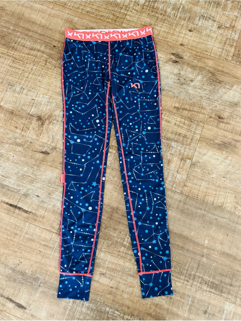 Kari Traa constellation leggings size small women's blue